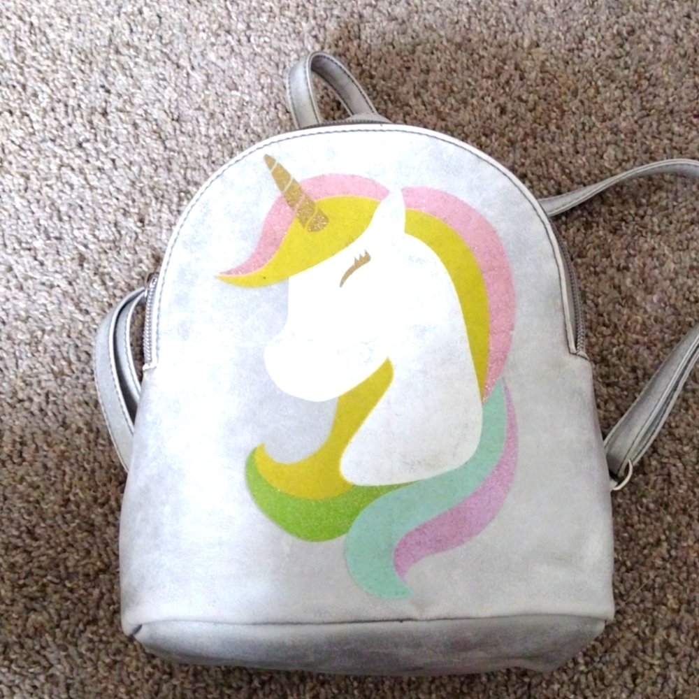 Unicorn mini backpack (Used) empty